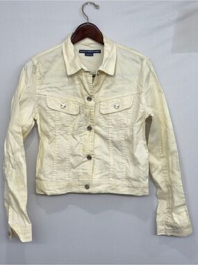 Ralph Lauren Women’s Jean Outfit Cream Color 32x32 Jeans Small Jean Jacket